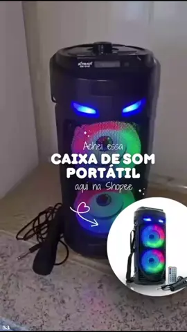 Caixa de Som Xtrad 🔥 Potência, luz e diversão #caixadesom #bluetooth #xtrad #rgbled #microfone 
