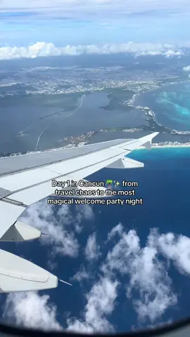 Day 1 in Cancun 🌴 — travel chaos, ocean breeze, and the most magical Indo-Western welcome night ✨ #CancunWedding #TravelDayVlog #WeddingWelcomeParty #BridesmaidDiaries #TropicalVibes