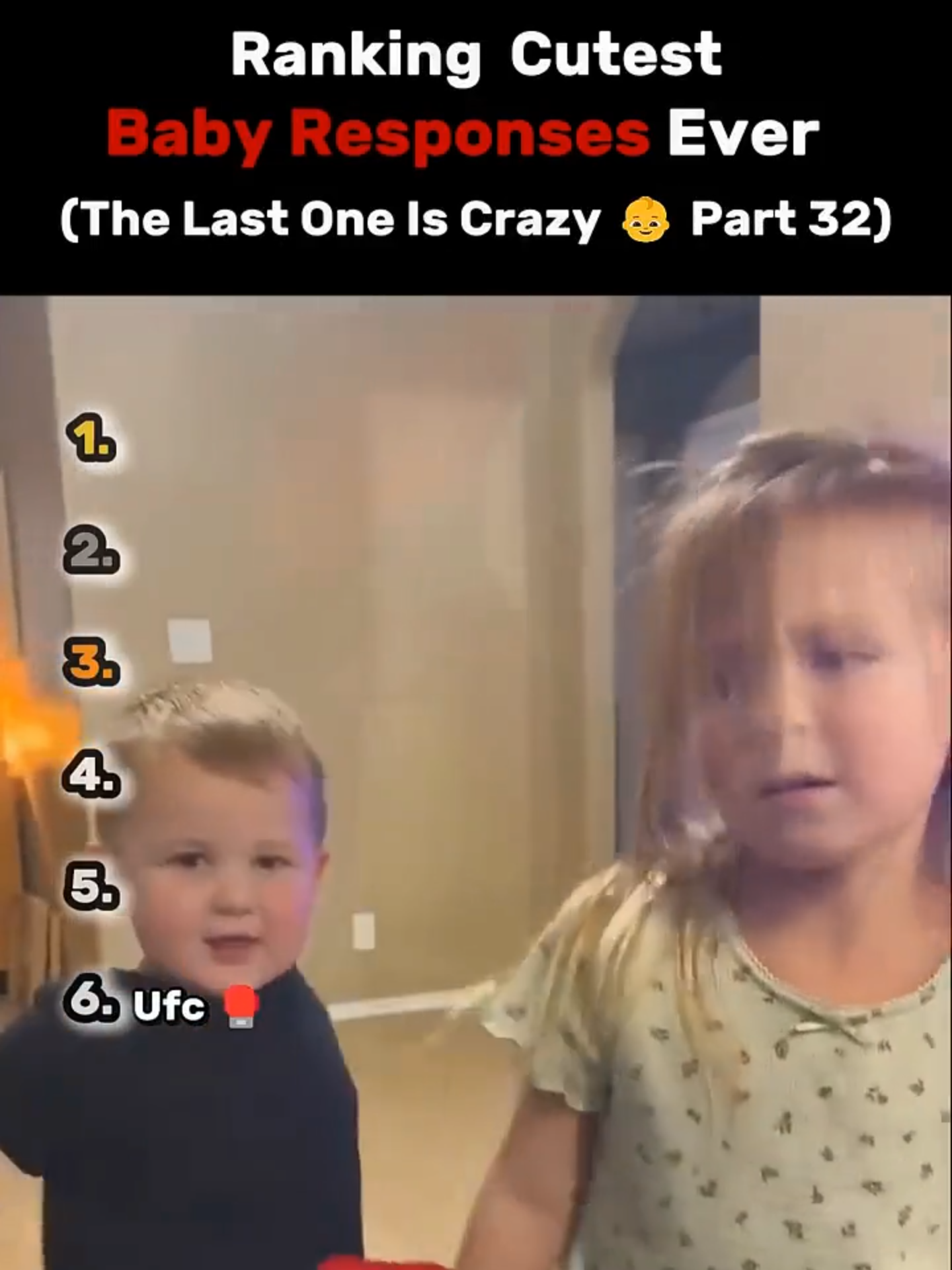 Ranking Cutest Baby Responses Ever (Fighting Babies Edition) #ranking #top6 #cute #cutebaby #babylove #funny #funnyvideos #babyfight