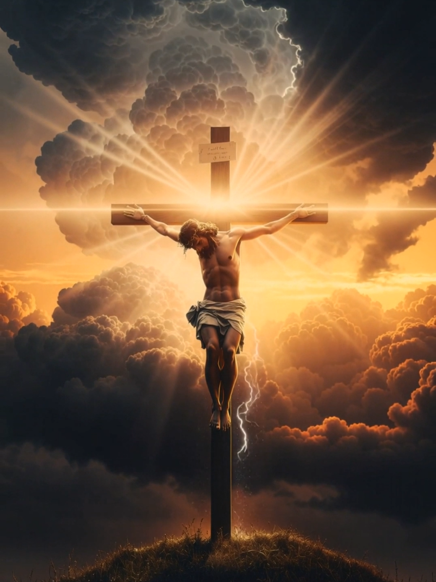 Dans ce moment, les ténèbres rencontrent la lumière. Le sacrifice qui a changé l’éternité, figé dans un souffle. Ressens la puissance, le silence et la rédemption derrière la croix. 🌑✨ Abonne-toi pour découvrir d’autres instants sacrés, mythologiques et spirituels qui touchent l’âme. #FoiEtLumière #MomentDivin #RenaissanceSpirituelle #CustosDei #wallpaper 