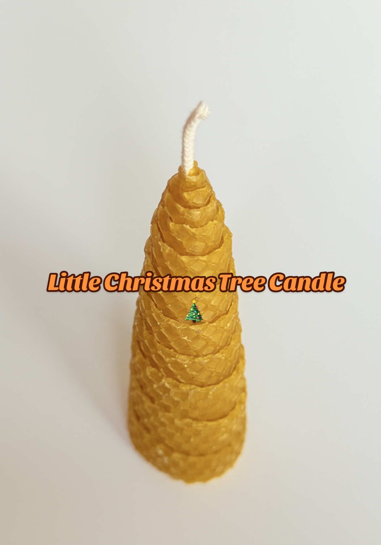 Handmade beeswax candle in the shape of a tiny Christmas tree 🕯🎄 Burn time — about 3 hours ⏳ Let the warm glow fill your home with cozy holiday magic ✨ #asmr #candle #christmasdecor #handmadewithlove #holidayvibes