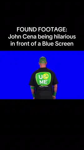 FOUND FOOTAGE: John Cena being hilarious in front of a Blue Screen #WWE #johncena #wweraw #wrestlingtiktok #wwesmackdown 