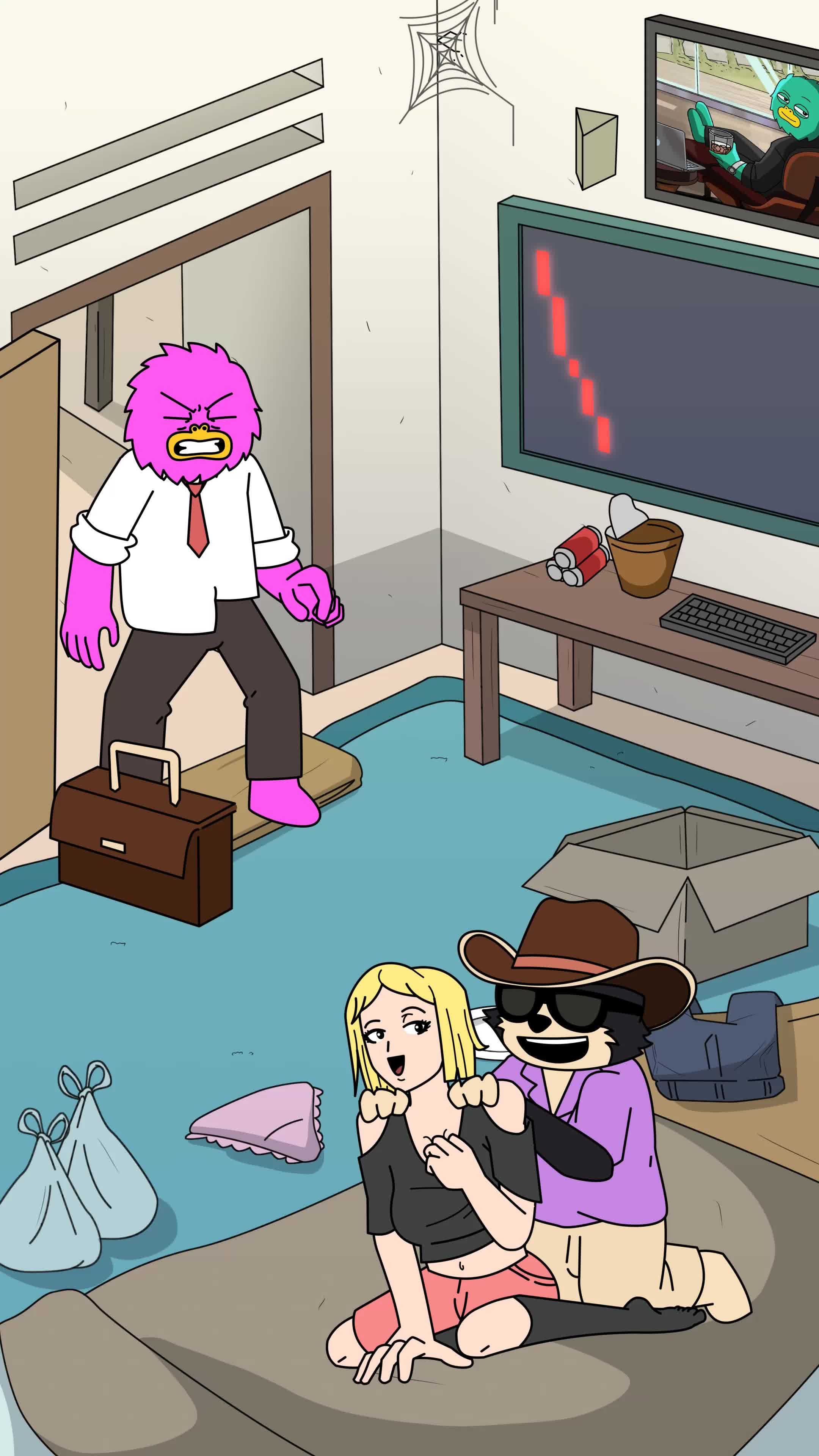 Jack having it with Moonyetis wife 😂 moonyeti: 5L5fbm39UGygzFBHk5kZf68f5Jnb5uhLdqDFF41Nmoon #bitcoin #crypto #solana #memecoin #money