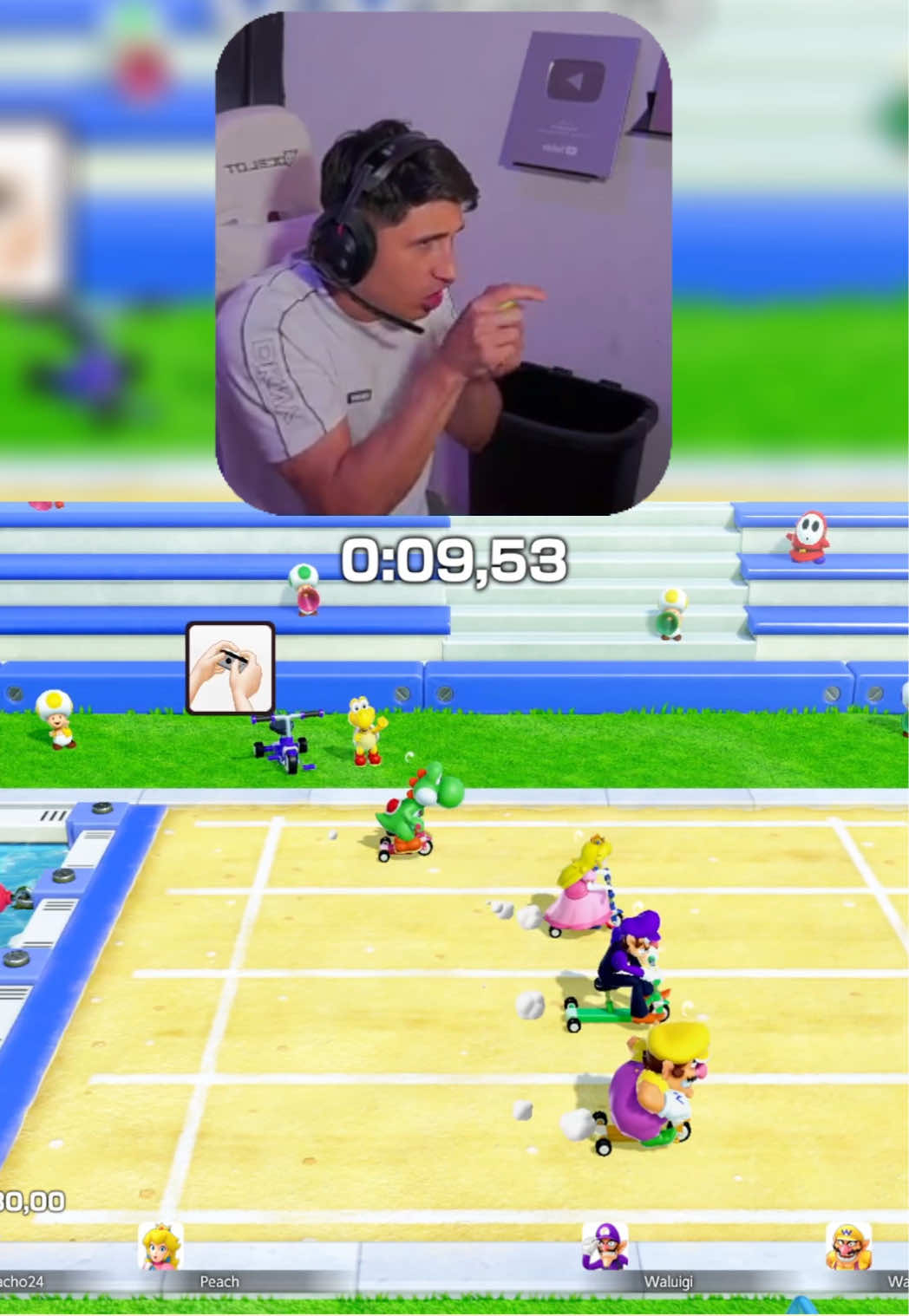 El triatlón más difícil de Yoshi 🏊‍♂️.  #switch #mariopartyjamboree #clips #elcamacho24