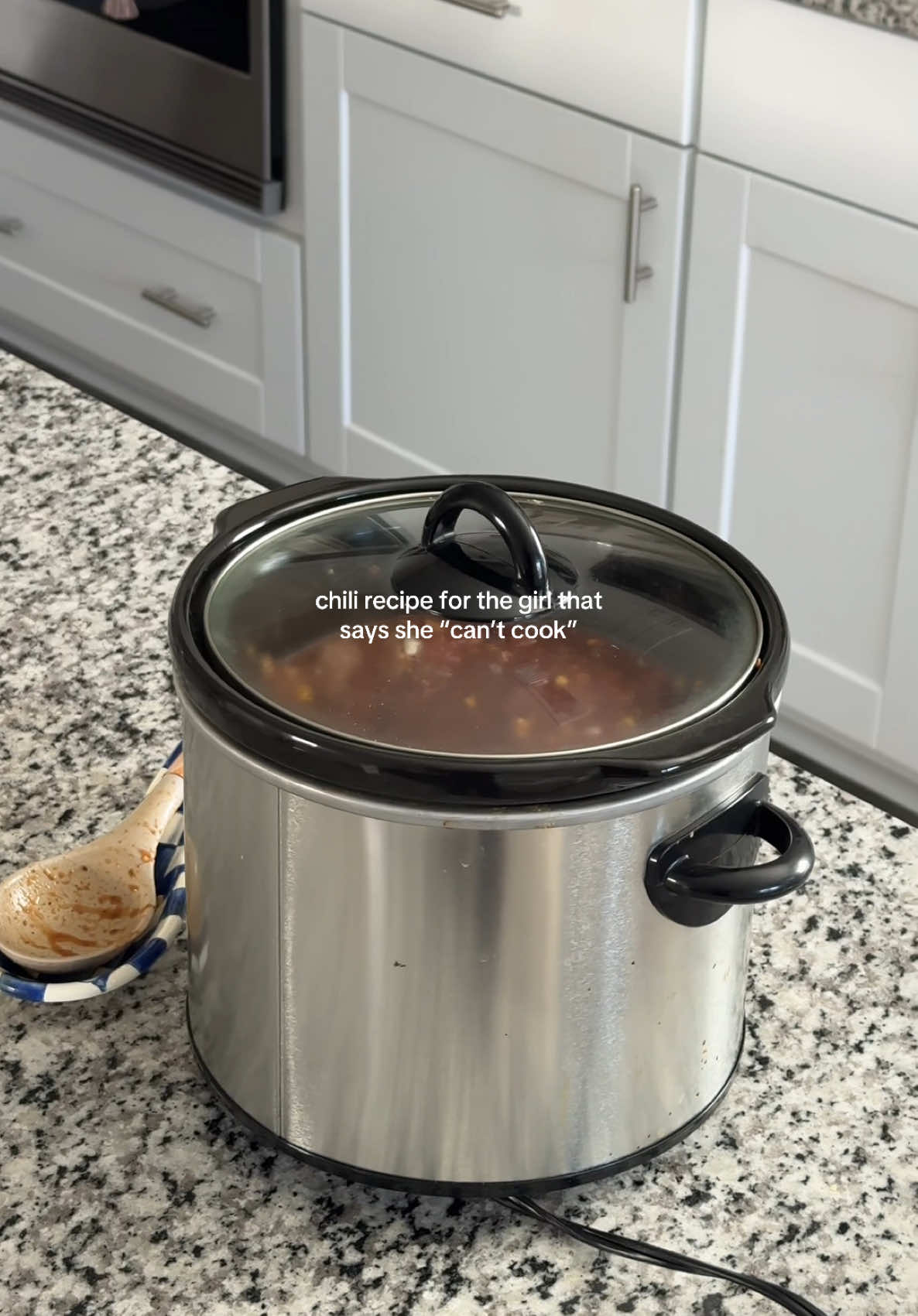 it doesn’t get much easier than this #easydinnerideas #cookwithme #simplerecipes #crockpotmeals #chilirecipe 