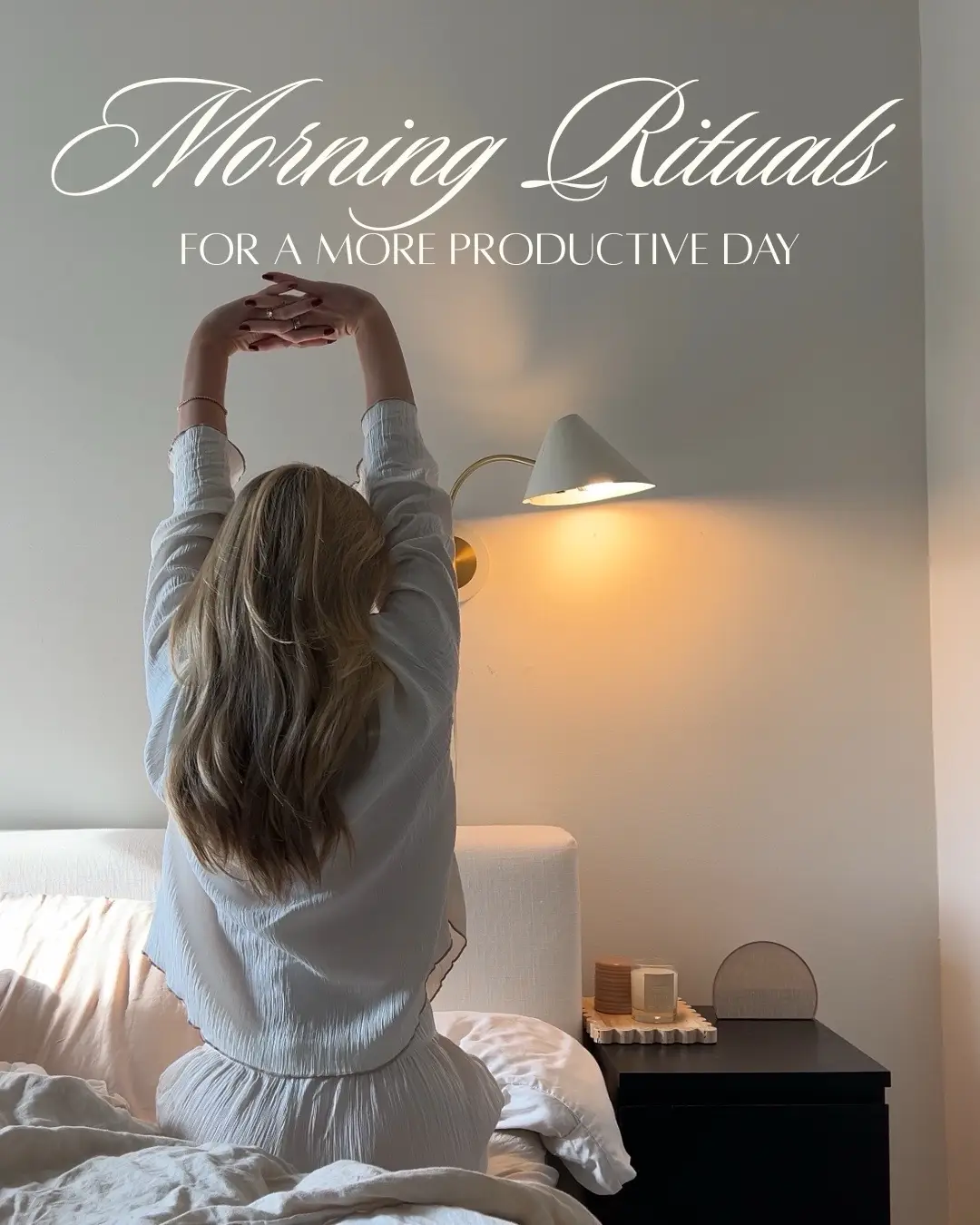 Some of my favorite pieces of my routine for a more productive day!! #morningroutine #morninngrituals #pinterestaesthetic #pinterestgirl 