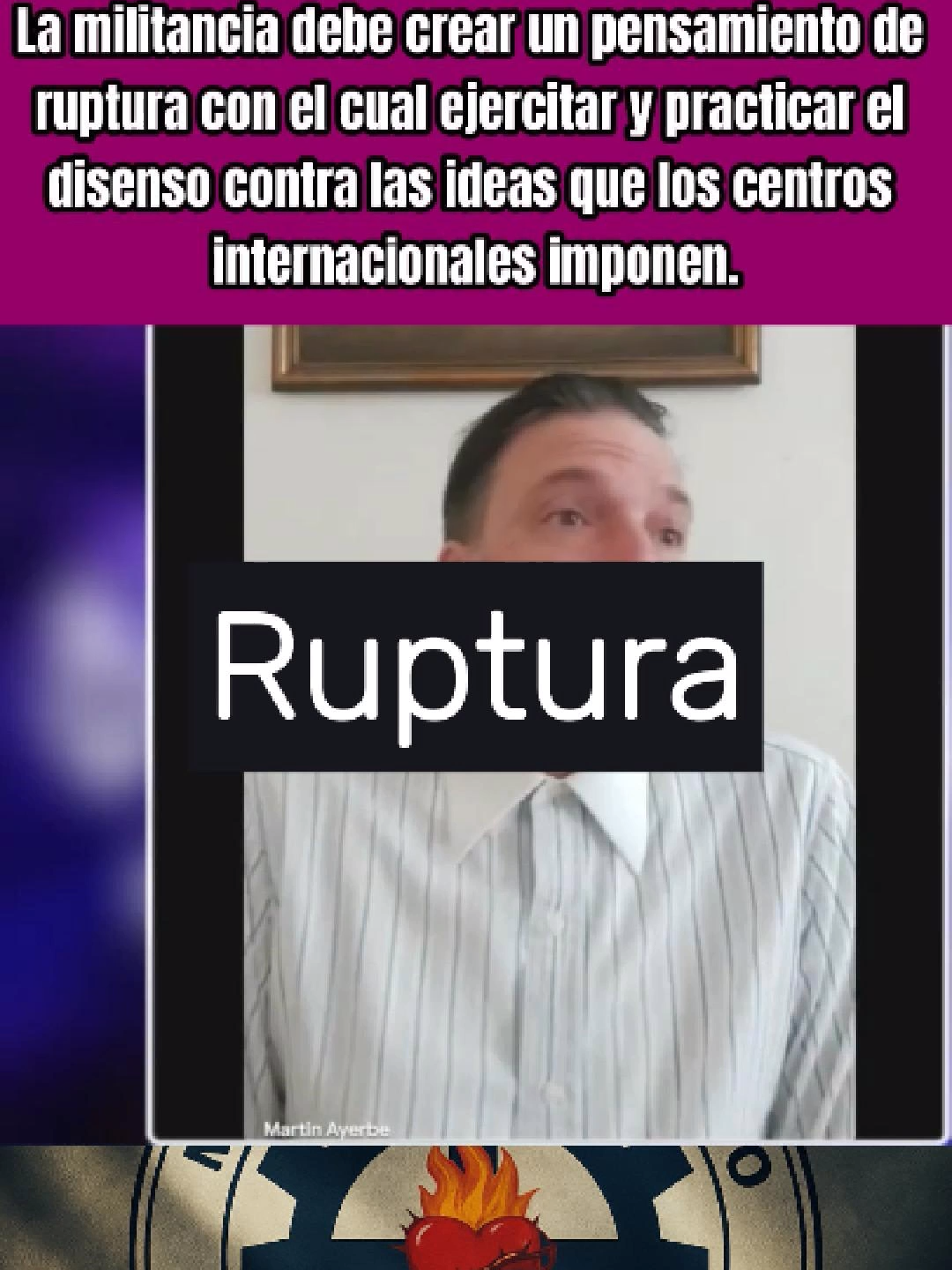 La militancia debe crear un pensamiento de ruptura con el cual ejercitar y practicar el disenso contra las ideas que los centros internacionales imponen. #argentina #politica  #argentina🇦🇷 #nacionalismo #martinayerbe #nacionalismocultural #martinayerbepresidente #peron #justicialismo #peronismo #modeloargentino #marinamercante #comunidadorganizada #estadoempresario #movimientodeliberacionnacional #industrianacional #ayerbepresidente