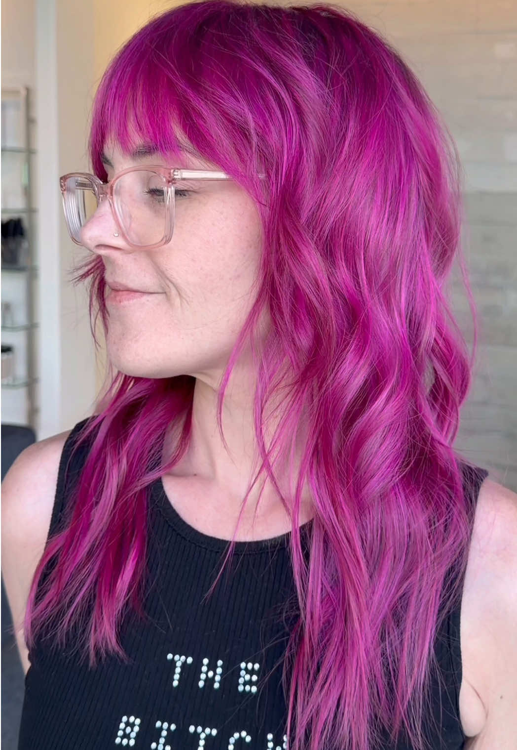 @Danger Jones Hustler is THAT b!tch #hairtok #pinkhair #shaghaircut #bangs #althairstylist 