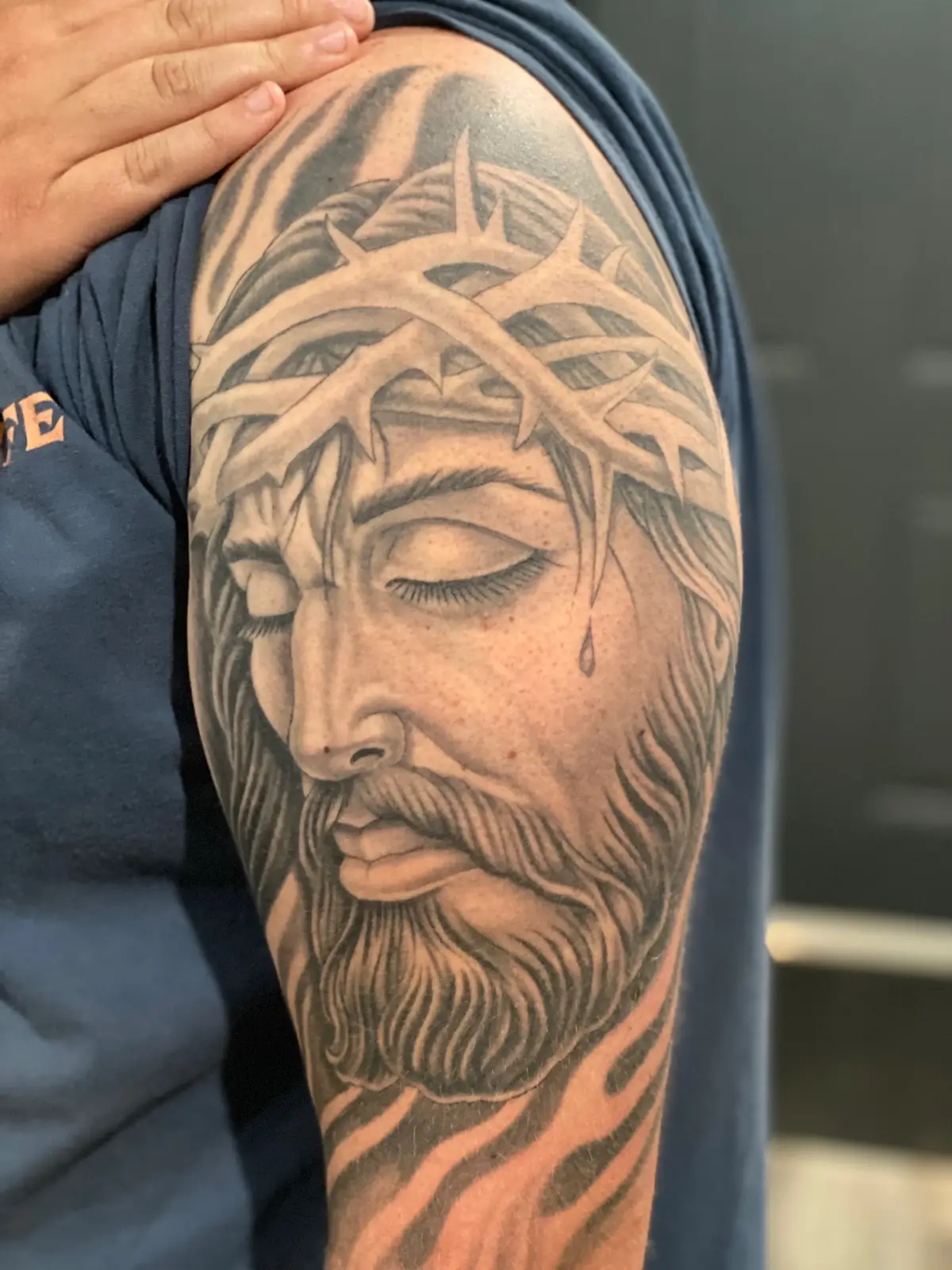 Healed and aged 6 months #jesus #tattoo #charlotte @Charlotte, NC 