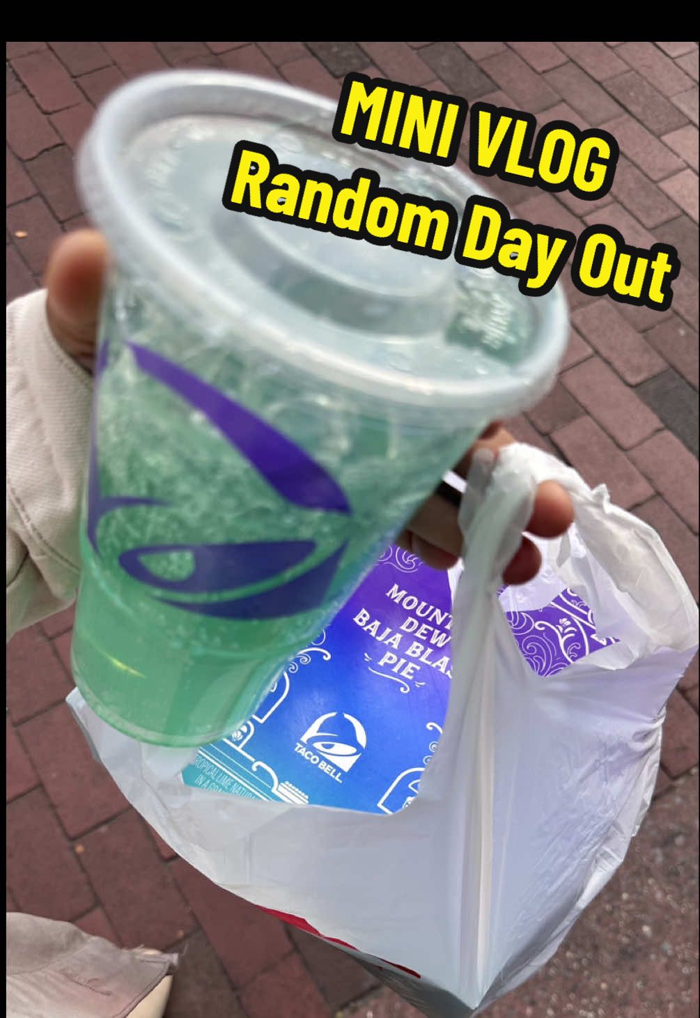 Mini vlog — stopped by a local donation center to see how I could help, went hunting for Snapple glass bottles, grabbed the new Baja Blast pie from Taco Bell @Snapple @tacobell  Lunch: Jamaican Flavors   