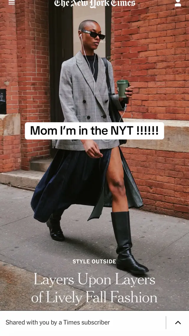 Not my follower finding it and sending it me and I had no idea lol #ootdcheck #newyorktimes #streetstyleoutfit #heylookmaimadeit 