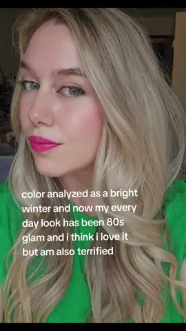 my sister took me to get color analyzed and i'm shocked at the results  #brightwinter #colorpalette #brightwintermakeup #colorseason #pinklipstick 