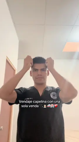 Está técnica de vendaje se puede utilizar para una herida superficial abierta ,primero se hace presión con gasa o apositos y después realizas este vendaje con una sola venda ,sígueme para más contenido.🩺🧑🏻‍⚕️🚑🏥❤️‍🩹#estudiantesdemedicina #estudiantesdeenfermeria #atencionprehospitalaria #paramedicos #emergenciasmedicas 