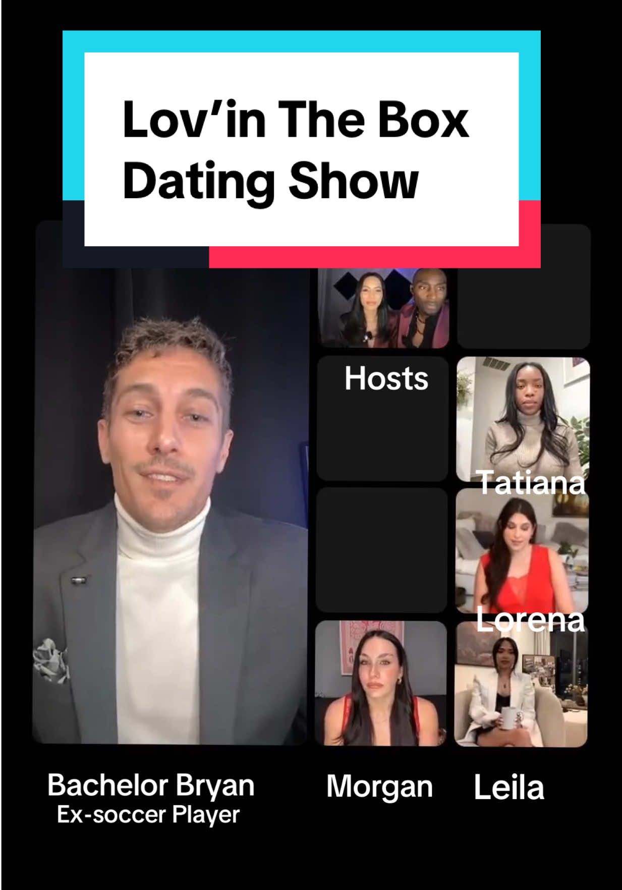 Lov’in The Box every Wednesday & Friday at 6pst! (Pacific) Watch our bachelor/bachelorette find love on TT! Shout to our beautiful @Morgan | The Protein Princess who did not match with the bachelor but will have the opportunity to become our new bachelorette! Tune in tomorrow Friday at 6pst to vote for her (or your favorite lady) and to see who Bryan will pick!  Who do you think Bryan will pick ? Tatiana, Lorena or Leila ? Comment below! Tune in tomorrow Nov 7 @6pst  to find out! #livehighlights #tiktoklive #lovinthebox #speeddating #datingshow 