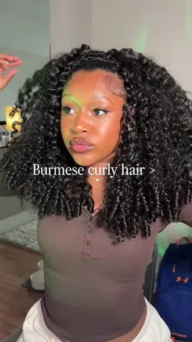🪺@ISEEHAIR #burmesecurly #halfwig #fyp #curlywig 