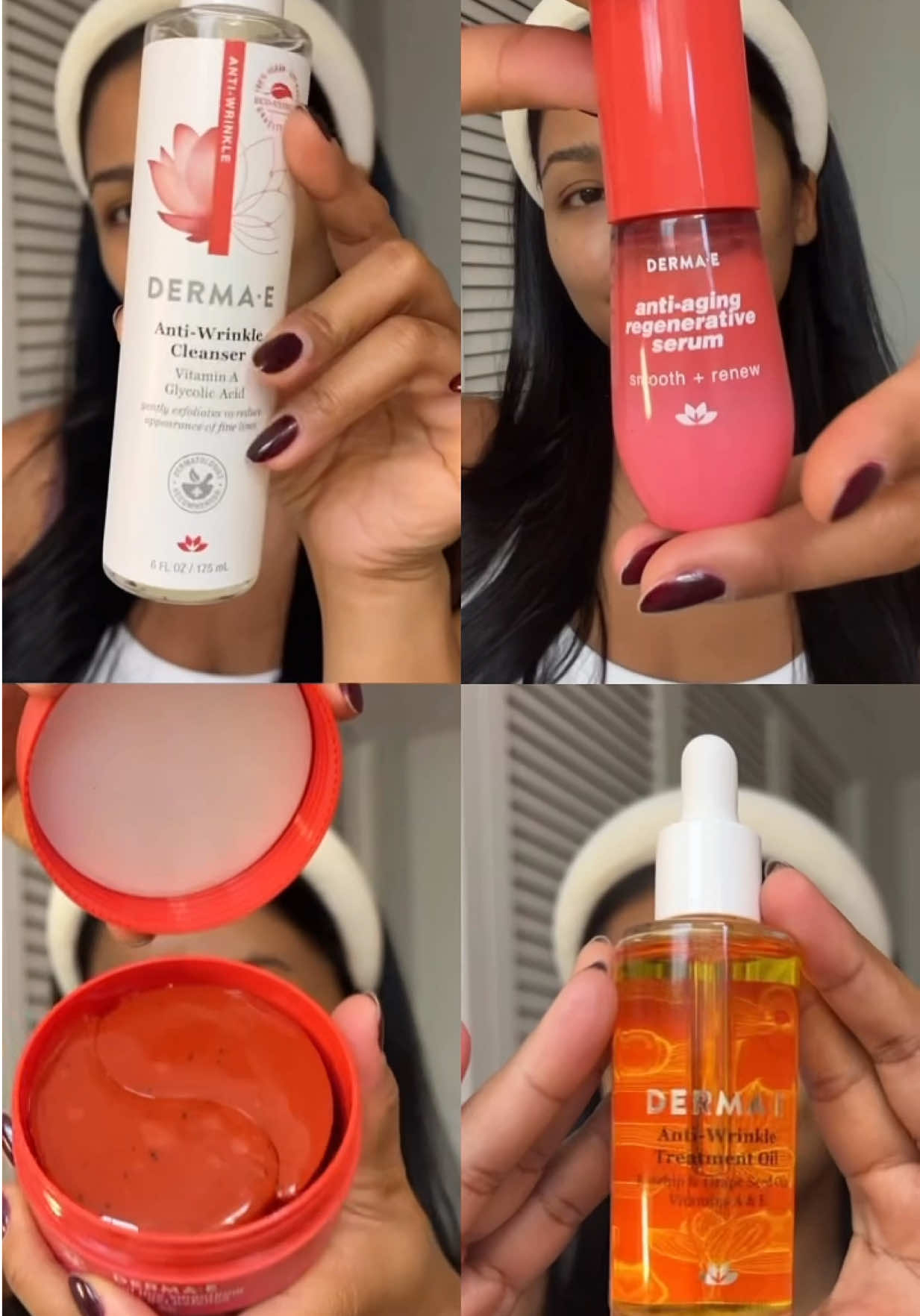 Nighttime renewal made simple ✨ Our 4-step Retinol Routine fights fine lines, wrinkles, and uneven texture with a powerful blend of Retinol + Bakuchiol.   ❤️ Step 1: Anti-Wrinkle Cleanser – Gently removes impurities without stripping moisture ❤️ Step 2: Anti-Aging Regenerative Serum – Promotes healthy cell turnover to reduce fine lines ❤️ Step 3: Anti-Wrinkle Treatment Oil – Locks in hydration for smoother, more radiant skin ❤️ Step 4: Retinol Line Smoothing Eye Patches – Targets crow’s feet & under-eye wrinkles   Clinically proven, dermatologist recommended, and all under $30 at @Ulta Beauty    #DERMAE #Retinol #AntiAgingSkincare #NighttimeRoutine #ULTABeauty