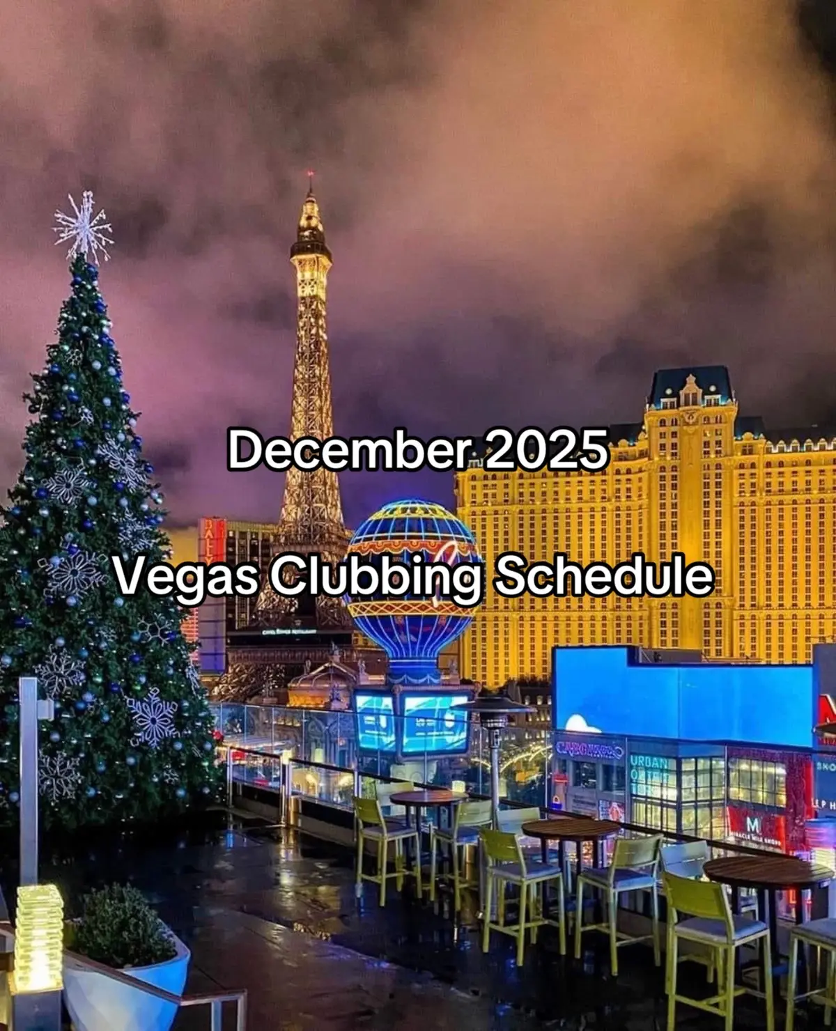 #december2025 #clubbing #schedule #lasvegasvacation #thingstodoinvegas 