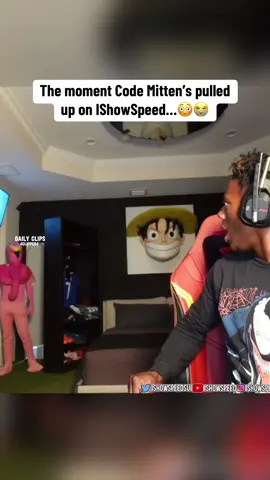 The moment Code Mitten’s pulled up on IShowSpeed…😳😭                    | Daily Clips | #ishowspeed #fyp 