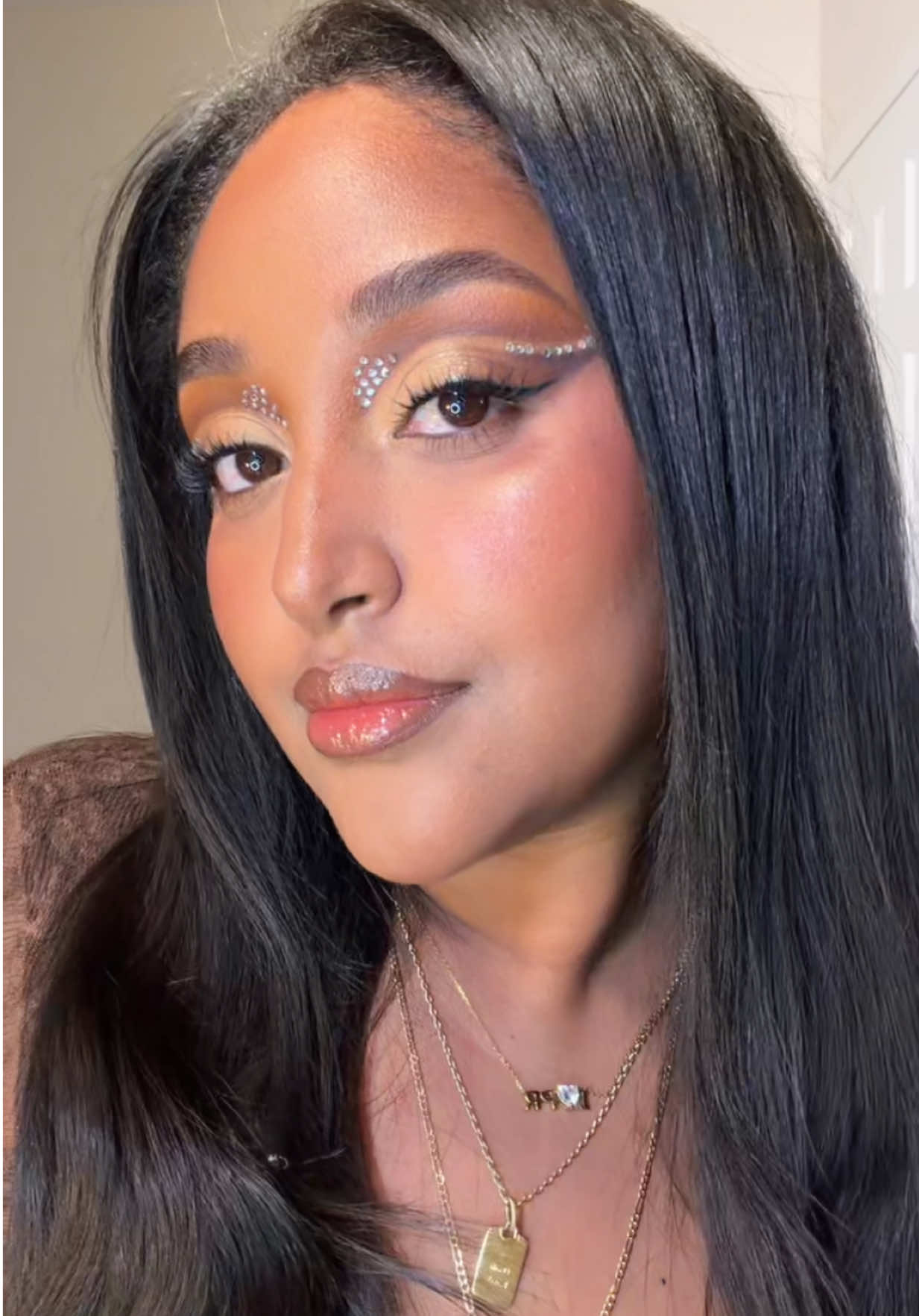 ✨From bare to bejeweled 💎✨ #beforeandafter #makeuptransformation #ethiopian_tik_tok #fy #fallmakeup 