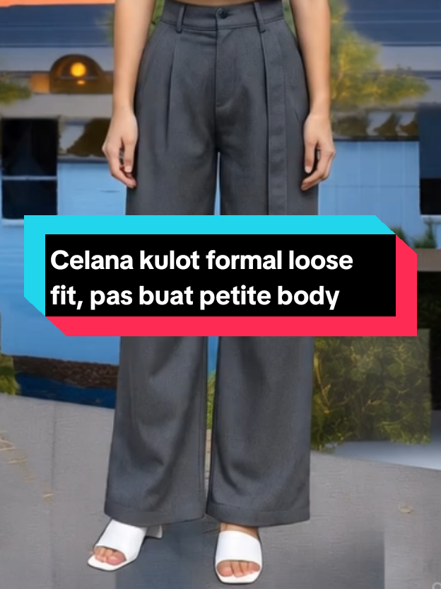 Tingkatkan gaya kerja dengan celana highwaist loose pants yang anti kusut! Nyaman seharian#OOTD #PetitePants #CelanaKantor #HighwaistPants #FashionWanita     
