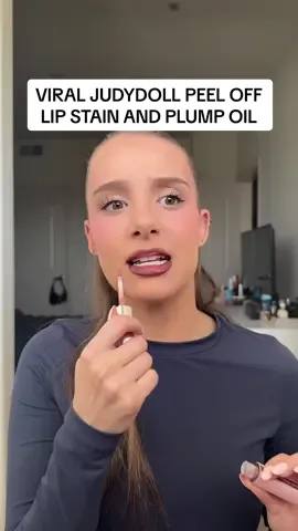 A peel off lip stain AND plumping lip oil in one?🥲😍@Judydoll_official I’m in love, this is unreal ❥this is the perfect peel off lip stain lip combo! The plumping effect doesn’t feel like much which I love! Highly recommend  #lipstain #lipoil #brownlipcombo #lipcombo #liptint 