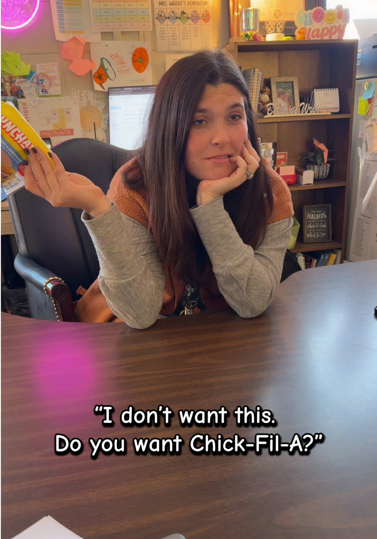 That moment when your teacher bestie says the real magic words: ‘You want Chick-fil-A?’ 🐔✨ #Teacherlife #teachersoftiktok #lunch @DoorDash @Chick-fil-A 
