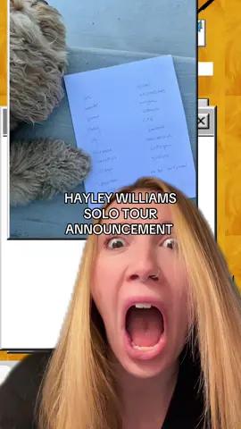 ITS HAPPENING! EVERYONE STAY CALM! (i vote everyone who had tickets to the PFA tour in 2020 get first dibs, amiright?) #hayleywilliams 