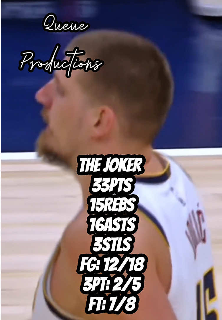 The Joker is the REAL DEAL.. 🔥#queueproductions #NBA #fypシ #nikolajokic #denvernuggets 