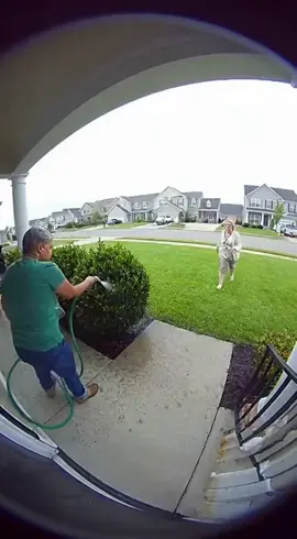 HOA Karen gets her watery karma! 💀😂#ring #karen#doorbell#viral #funny 