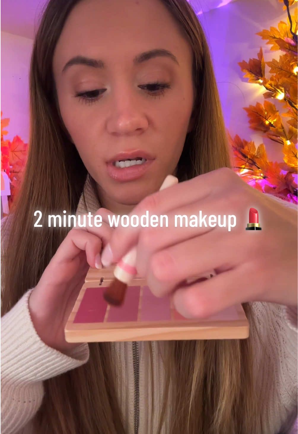 Doing your wooden makeup 💄 #asmr #asmrsounds #asmrvideo #relax #fyp 