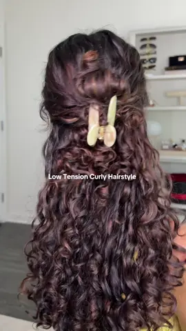 One of my favorite low tension hairstyles🤍 #curlyhair #hairinspo 
