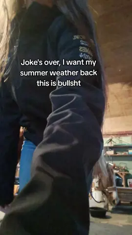 I'm not made for the cold bruh  #fyppppppppppppppppppppppp #horse #barrelhorse #barrelracing #minnesota 