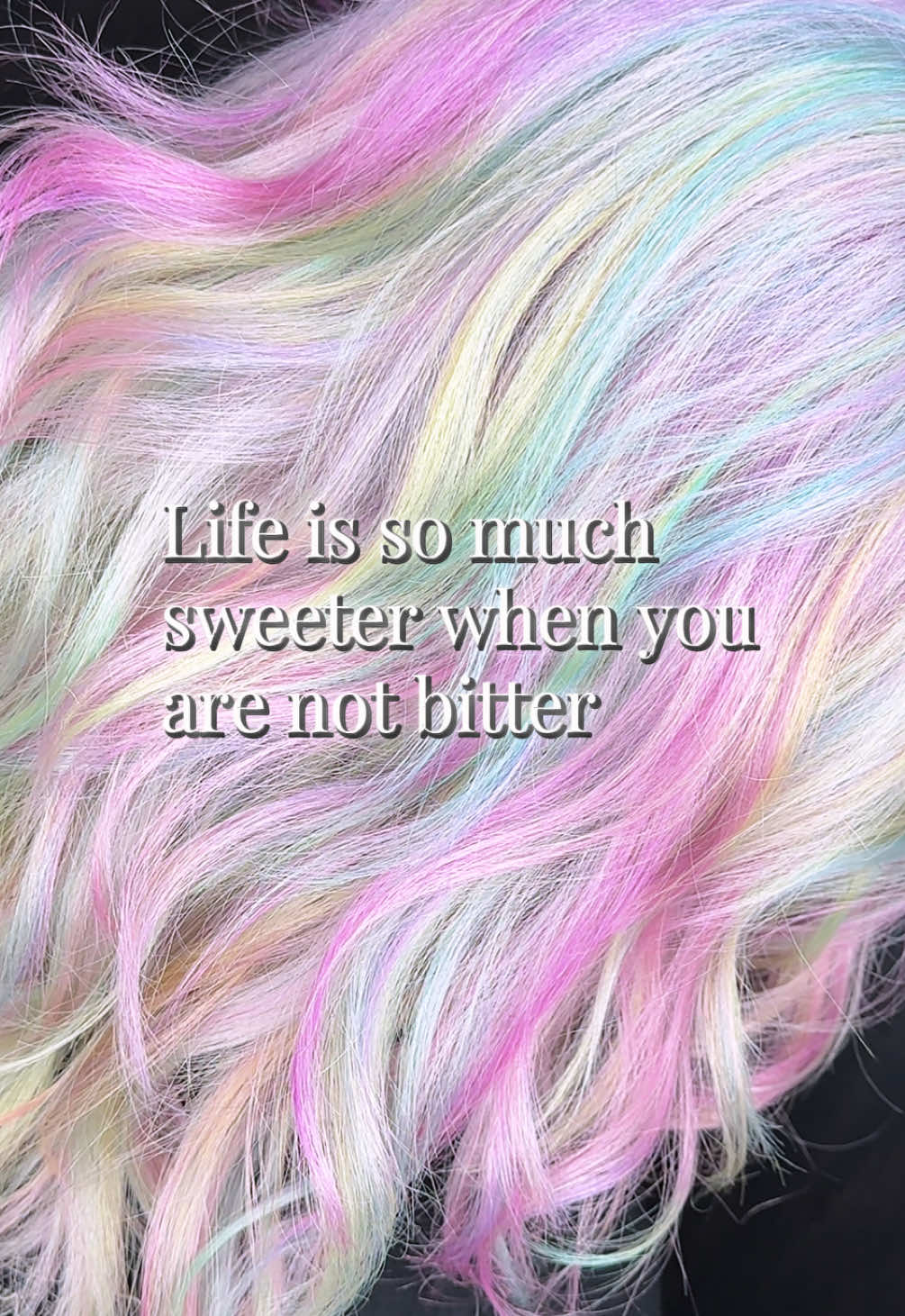 When you stop caring about other peoples opinions and when you stop seeking other peoples validation magic TRULY happens. Freely expressing yourself, healing your inner child, & not feeling so bitter when people have pastel rainbow hair. 😉🌈 #SelfCare #mindfulness #pastelhair #pastelrainbowhair #ohiohairstylist 