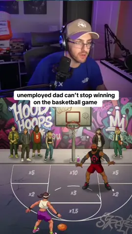 unemployed dad can’t stop winning on the basketball game #basketball #kickstreaming 
