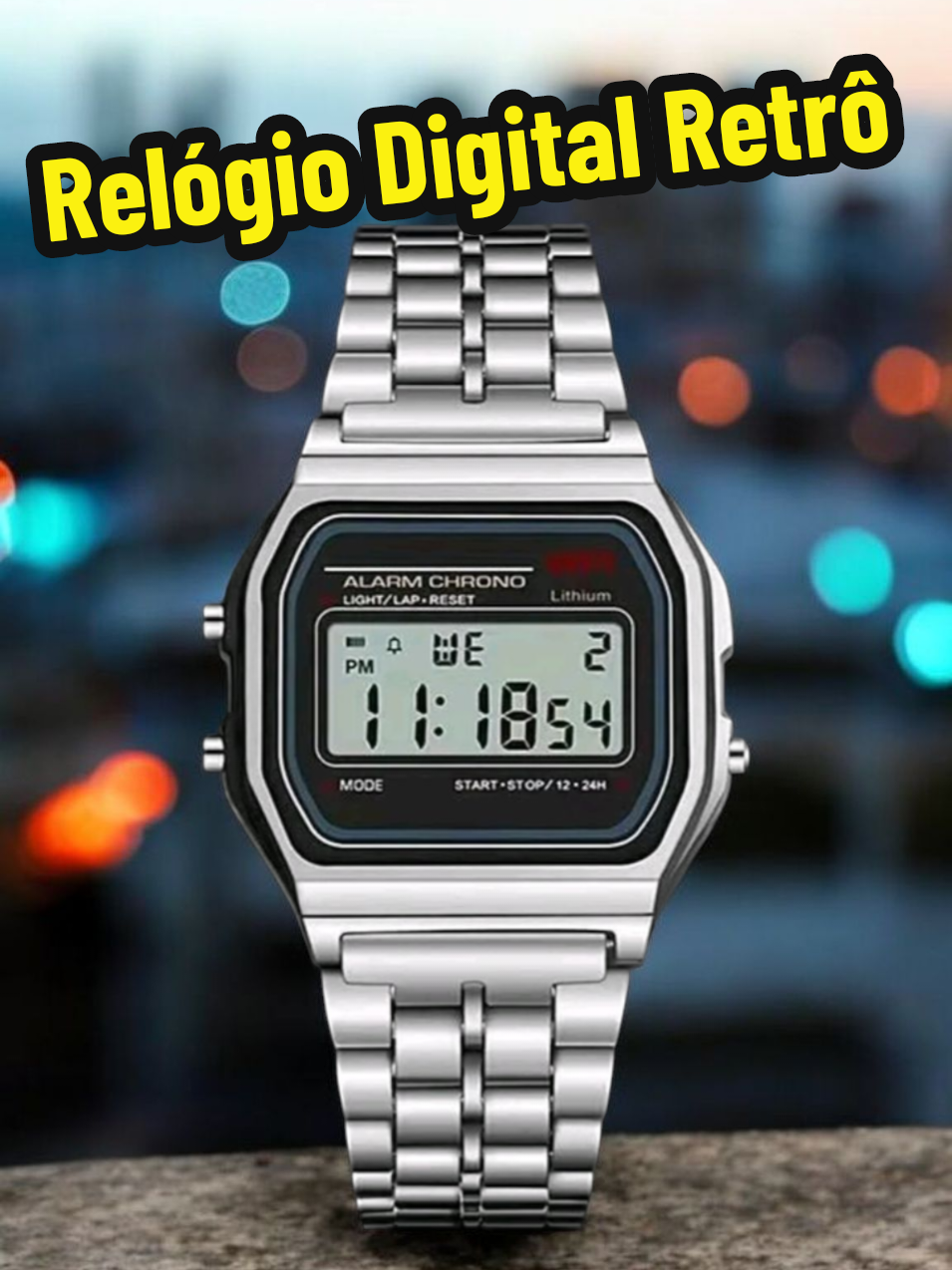 Relógio Masculino Digital Retrô WR. #relogio #relogiomasculino #cassio #homensdevalor #retro 