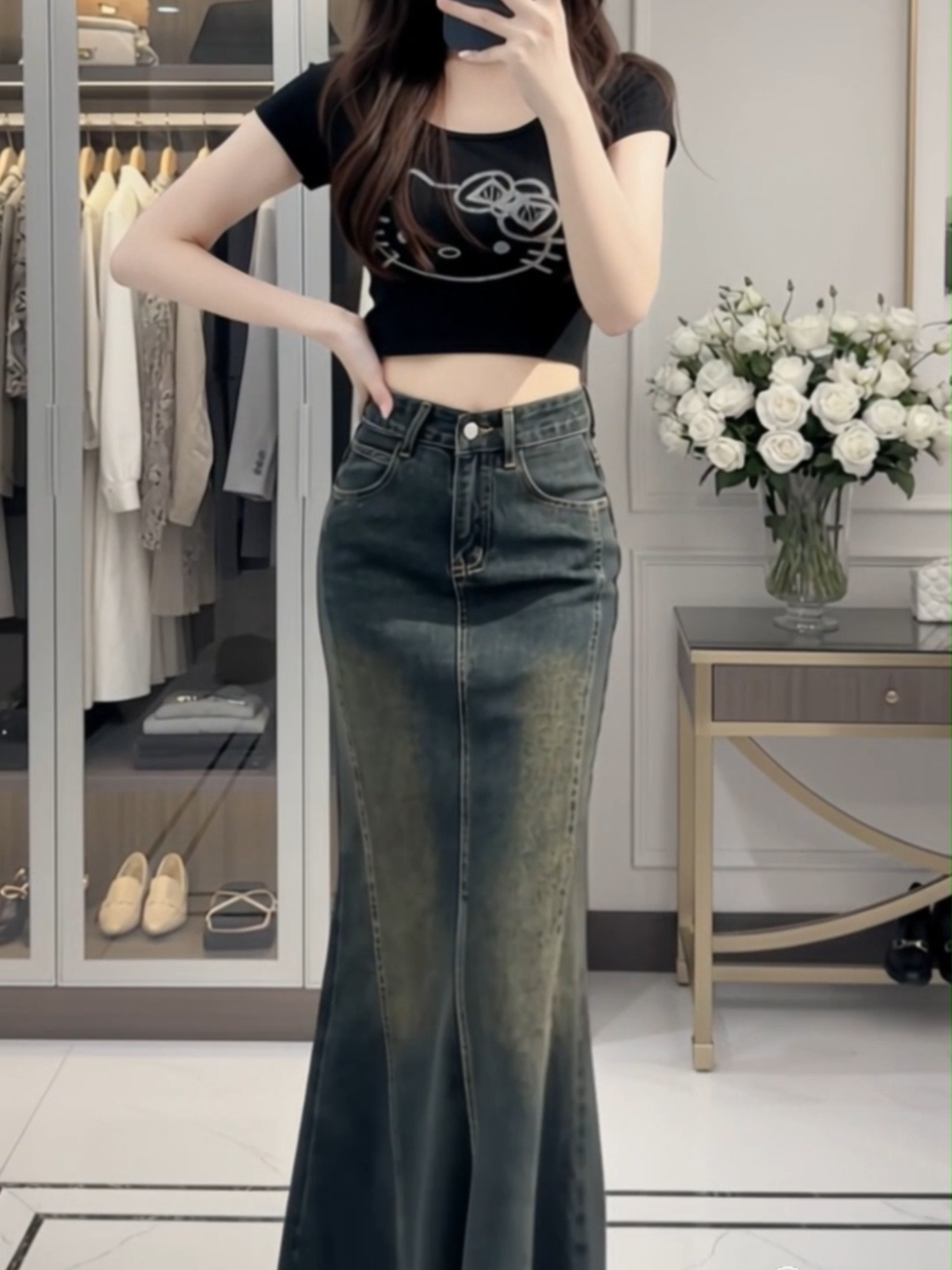 Đầu đông mặc gì vừa ấm lại có Gu Chân váy jean đuôi cá LUNA WEAR #chanvayjean #vayxinh #phoidoxinh #thoitrangnu #xh
