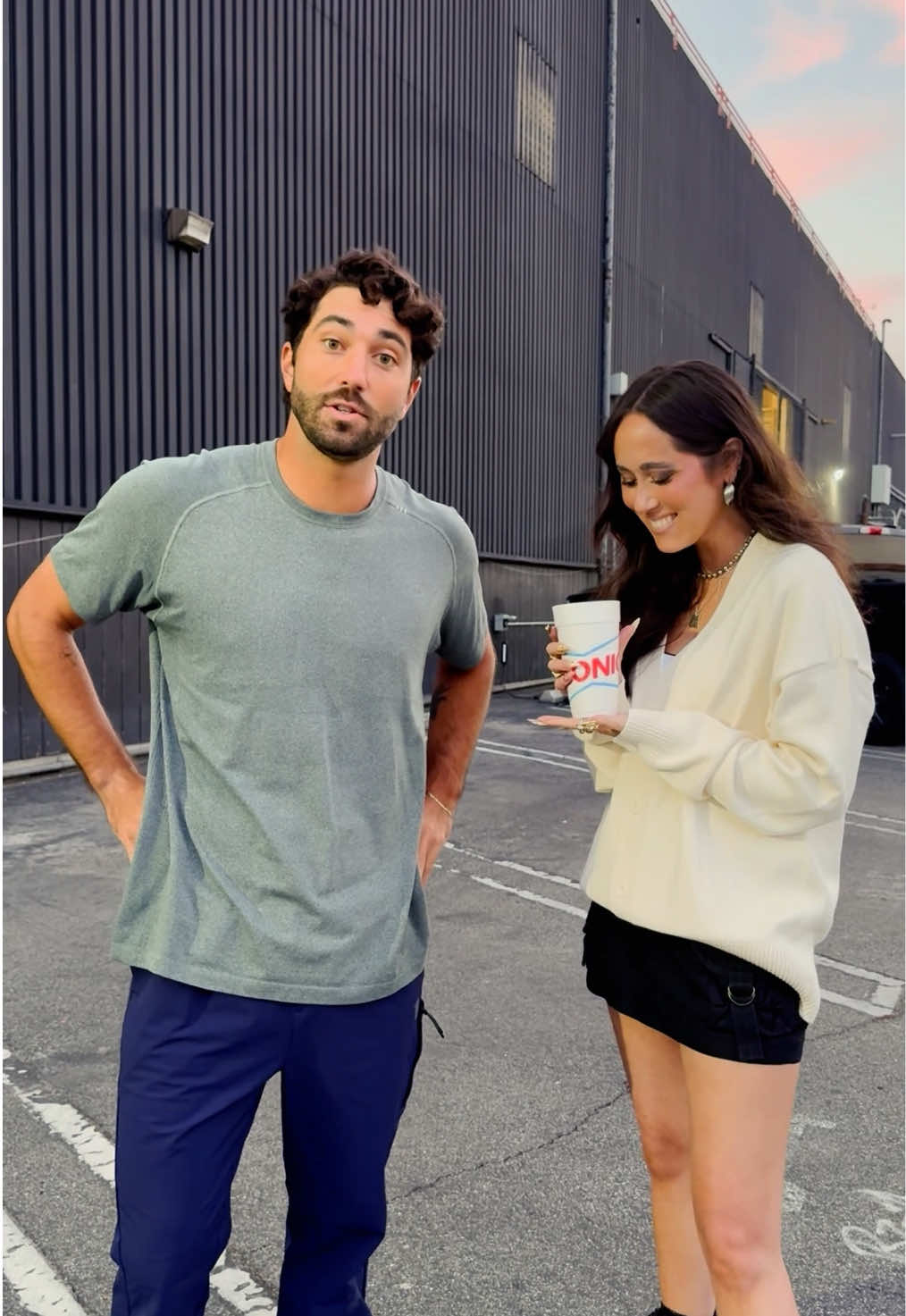 Throwing different Coca-Cola combinations from Sonic at @Joey Graziadei to see if he can guess the flavor. Don't miss this week's #DWTSPodcast. Stream on Disney+ and Hulu. Sponsored by @SONIC Drive-In.