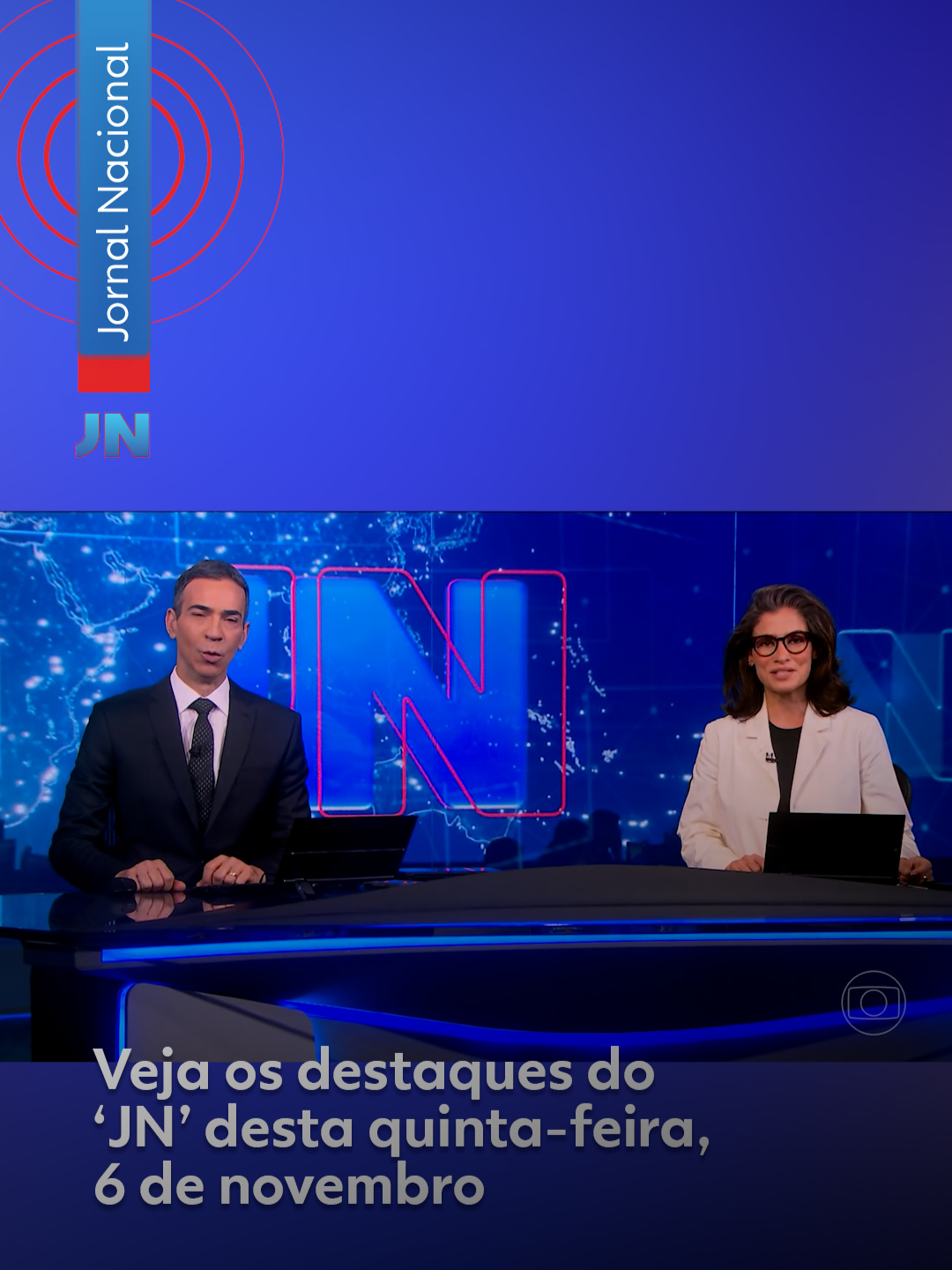 Veja os destaques do #JornalNacional desta quinta-feira, 6 de novembro. #g1 #JN #tiktoknotícias