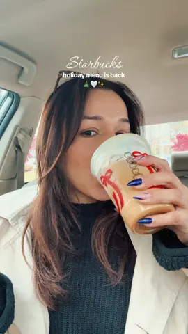 Starbucks drink: Ice Sugar Cookie Latte with Vanilla Cold Foam 🎄✨ || @Starbucks  #starbucksholidaydrinks #starbucks #holidaytiktok #coffeetiktok 