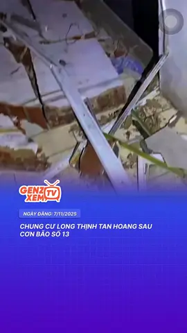 Chung cư long thịnh tan hoang sau cơn bão số 13. #genzxemtv #baoso13 #chungculongthinh #gialai #quynhon 