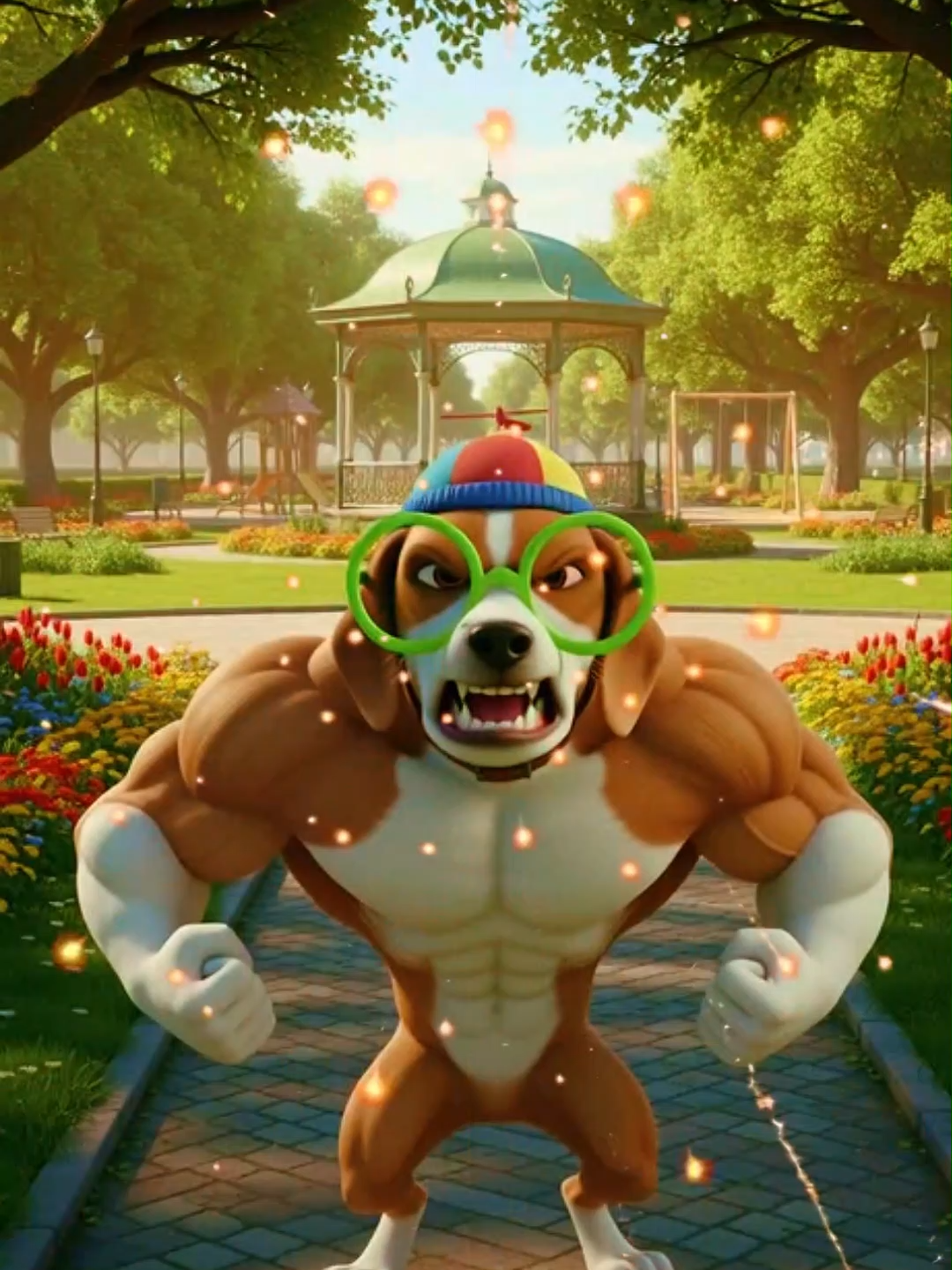 BUBU DOGG Went BEAST MODE to Save His Ice Cream Crush!🍦🐾💪 #cutepetts #aianimation #aicutebaby   #funnydog #animation 
