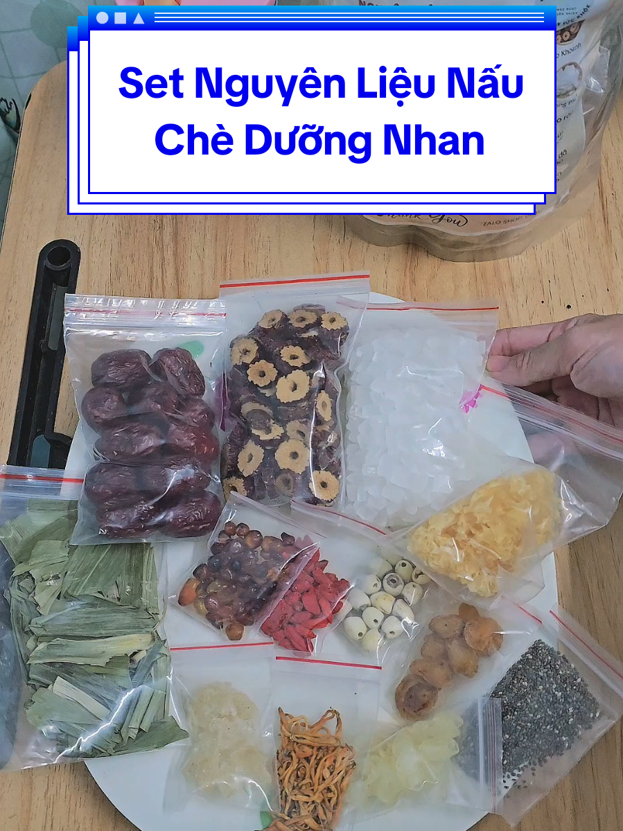 Set Nguyên Liệu Nấu Chè Dưỡng Nhan, Set Này Nấu Được Cở 30.Chén Chè Lận Nha #kimnganshopping #cheduongnhan #cheduongnhantuyetyen #setcheduongnhan #cheduongnhan14vi 