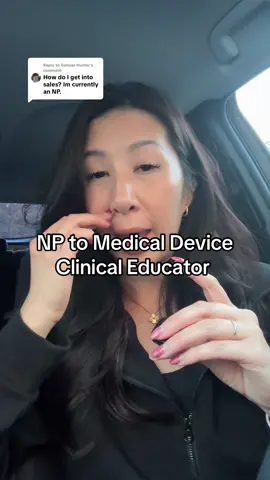 Replying to @Genner Hunter from Nurse practitioner to Medical Device Sales #nursetosales 