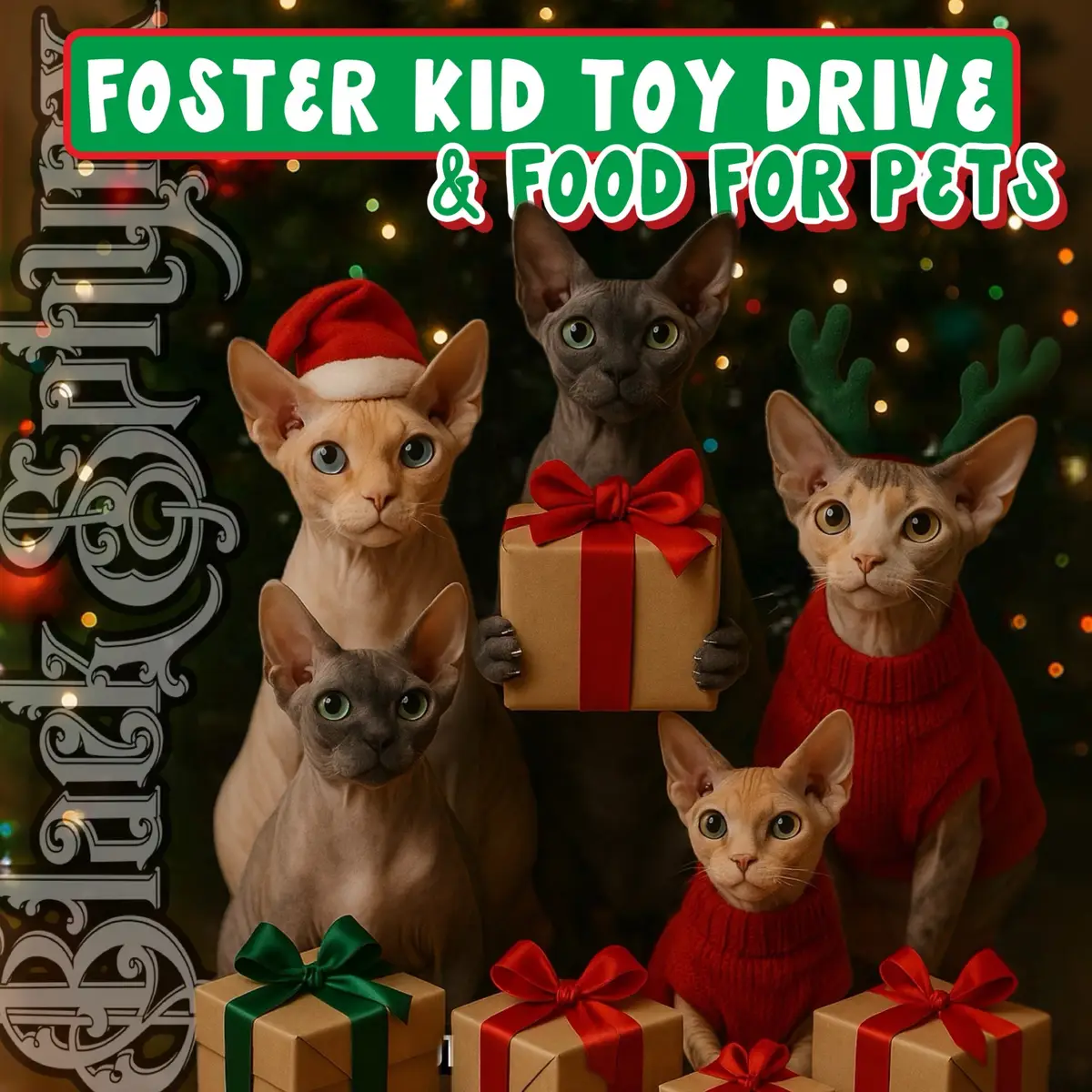 Help us help others this year! Join us in our annual fundraising event ✨  Foster Kid Toy Drive: Bring unwrapped gifts of all kinds!  (with receipts to receive TATTOO credit for your donation) We are focusing on older kids and teens as they are often overlooked for toy drives, but ALL gifts are accepted and greatly appreciated Food For Family Pets: With all the food scarcity this year, some families are having to choose between feeding themselves and their pets. We will be gathering unopened, unexpired pet food of all types! To donate: 1:  Come get tattoos this month! We will be donating a % of our revenue 2:  bring donations to our studio @6643 San Pedro ave 3:  mail donations to 1550 Jackson Keller rd #1904 San Antonio tx 78213 4:  donate directly call or text 210-952-7475 Cashapp @zandaink - Venmo @zandaink - PayPal @zandaalters - Zelle @5419147357