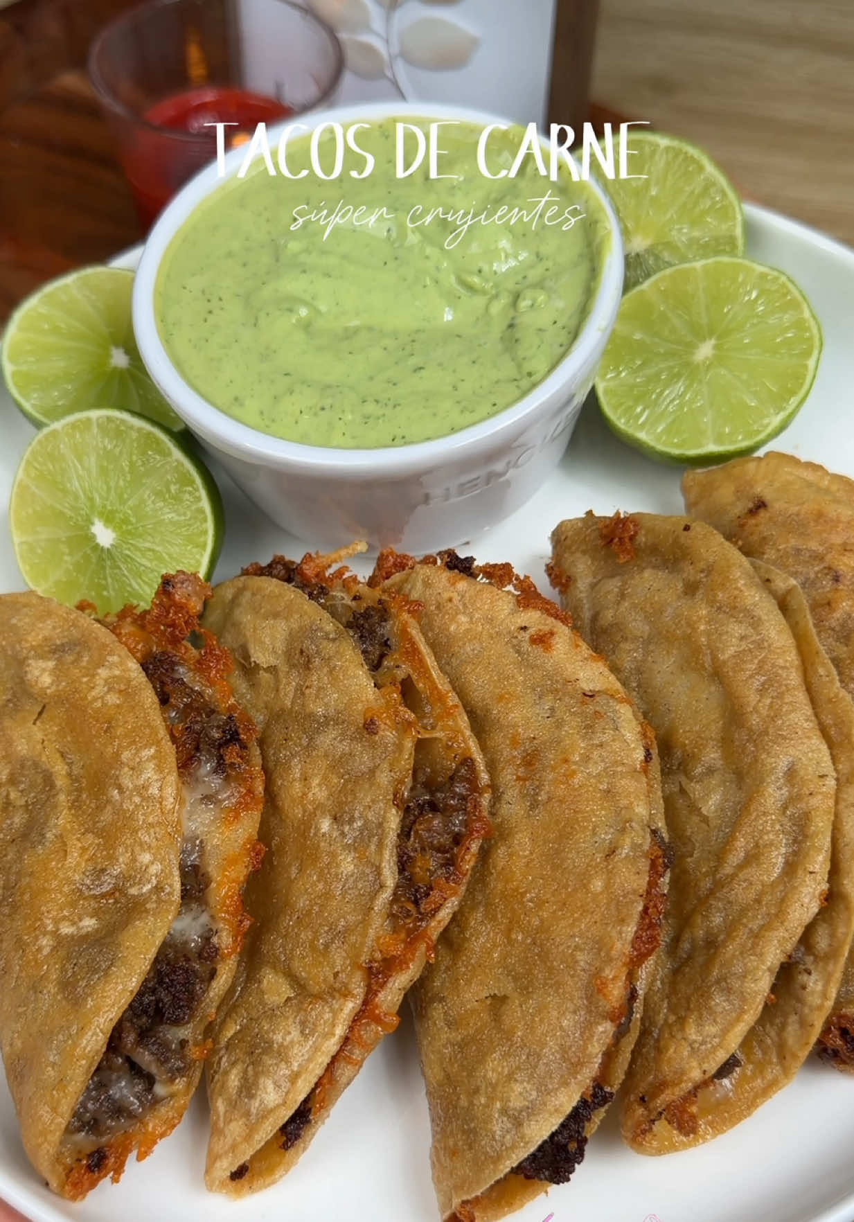 Tacos de Carne Crujientes 🤤✨ #viral #tacosdecarne #tacoscrujientes #DinnerIdeas #recetasvirales 