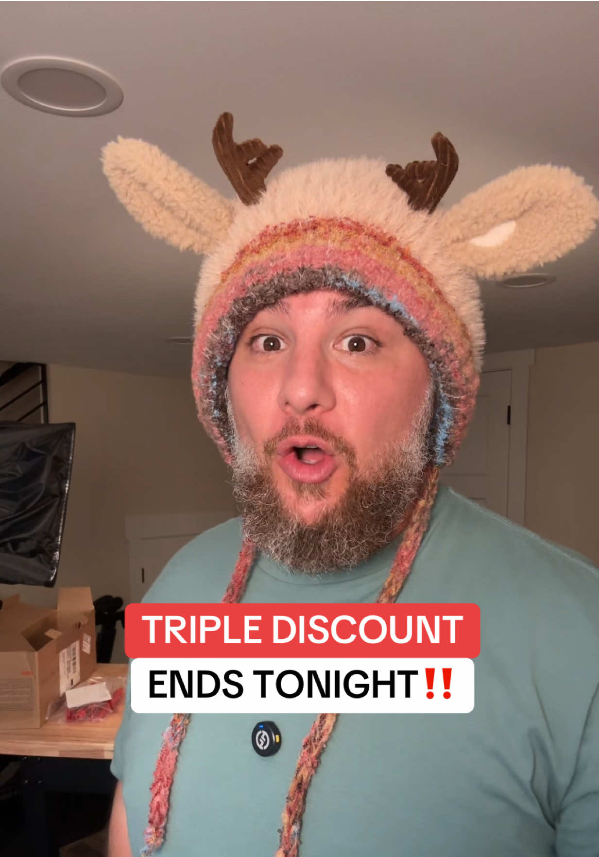 antler hat reindeer beanie