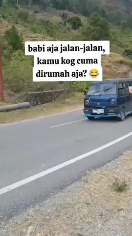 kamu mau jalan-jalan sama babi ?  😂😂