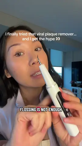 Affordable, easy, and oddly satisfying.. this plaque remover has my teeth feeling professionally cleaned at home 🦷✨😍 #plaqueremover #teethcare #teethcleaning #teethtok #tartarremover 