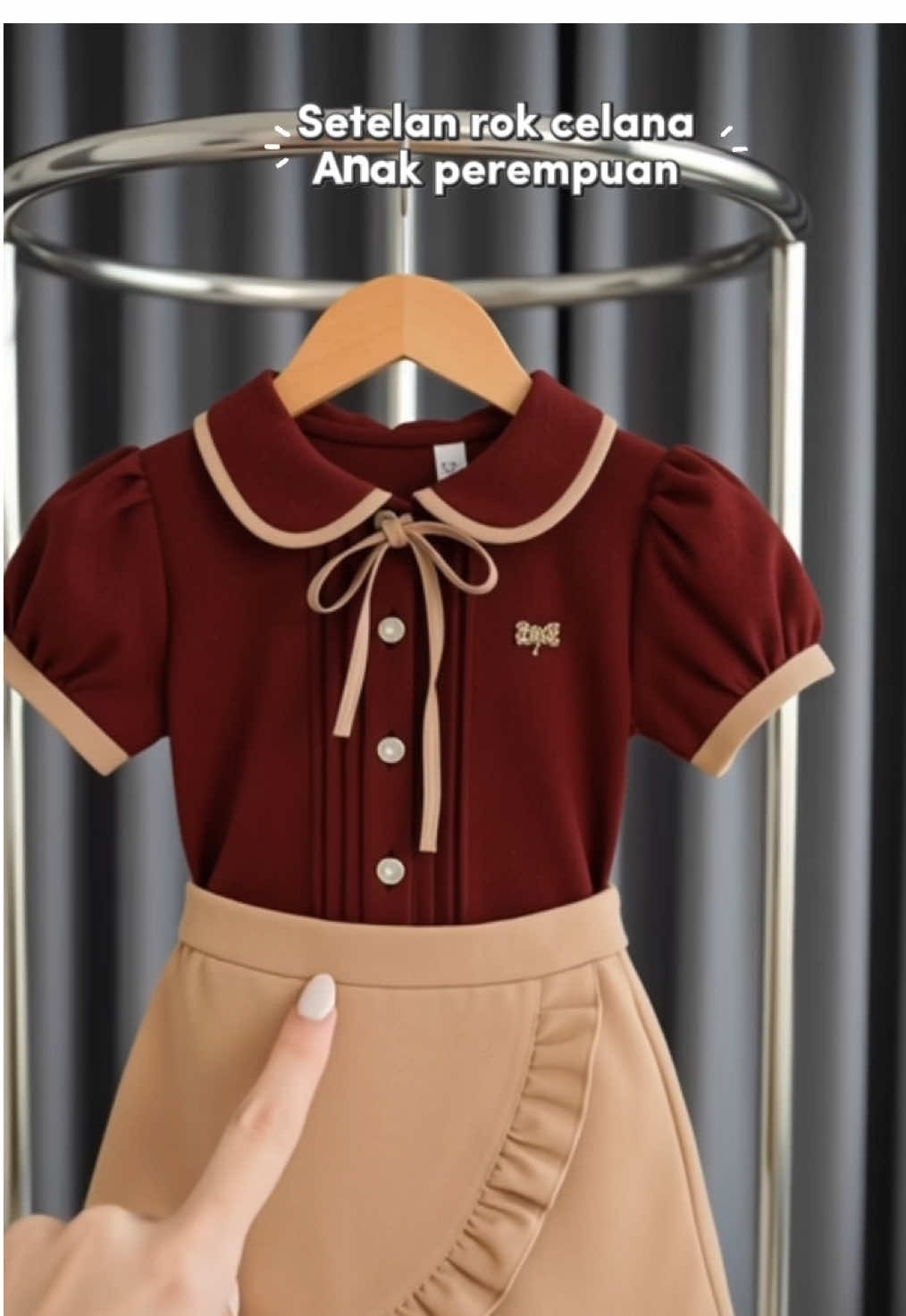 Setelan rok celana anak perempuan  #setelananak #setelananakperempuan #ootdanakperempuan 