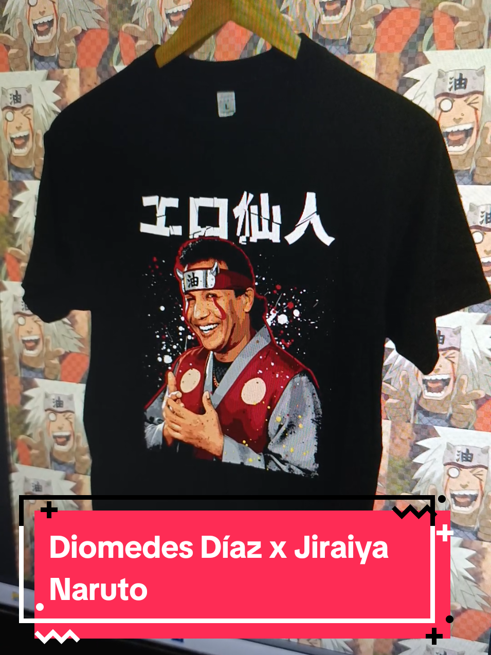 Camiseta negra Diomedes Díaz x Jiraiya (Naruto) 45 mil pesos, tallas: 2, 4, 6, 8, 10, 12, 14, XS, S, M, L o XL  50 mil pesos tallas XXL 55 mil pesos tallas XXXL  Diomedes y jiraiya en un solo ser, el verdadero sabio pervertido Diomedes días el Sanín del condo herido! #naruto #diomedesdiaz #Anime #jiraiya #colombia 